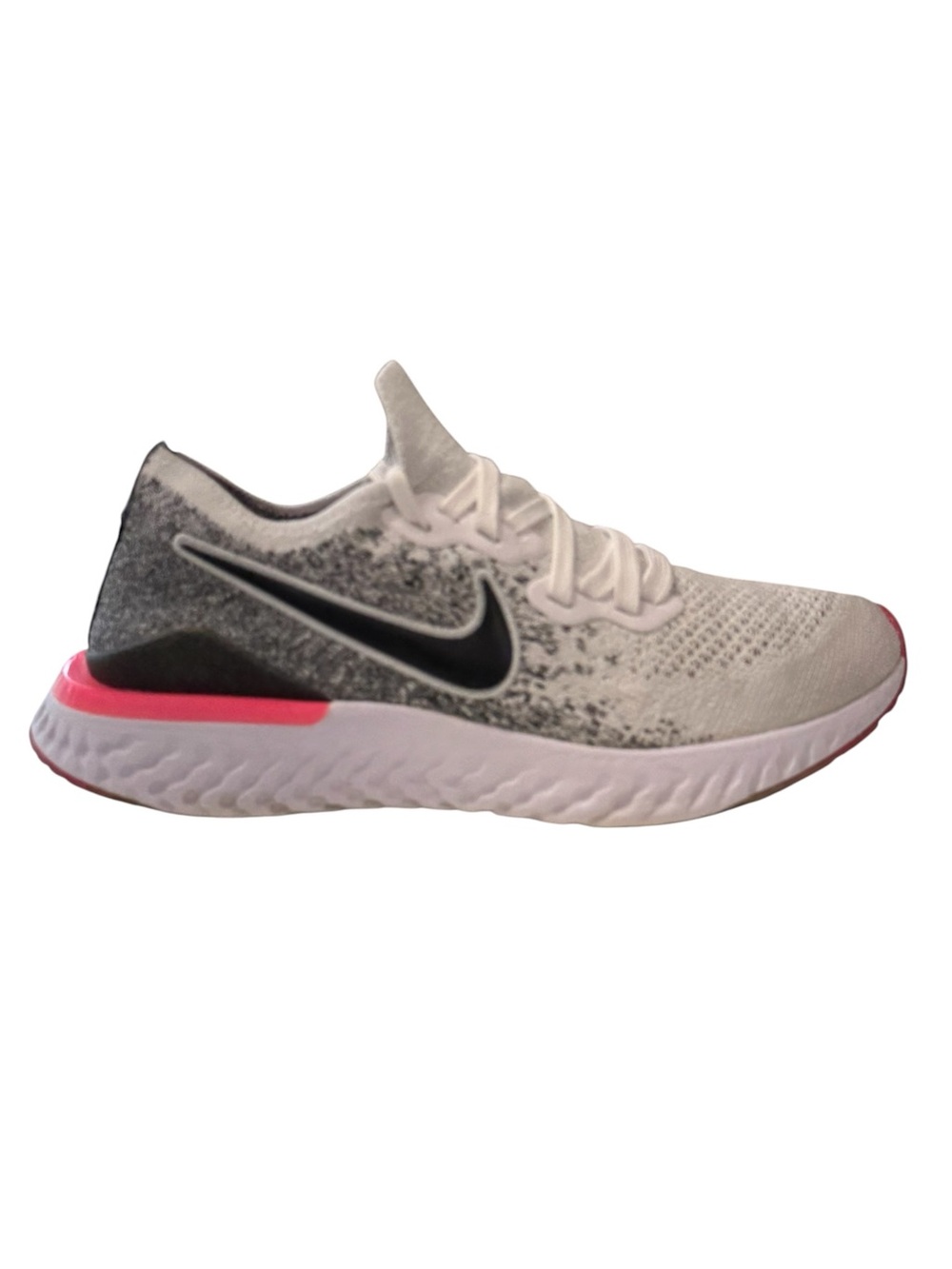 Nike Epic React Flyknit 2 White Black Pink Women’s Running Walking Shoes 8.5 - Picture 4 of 10